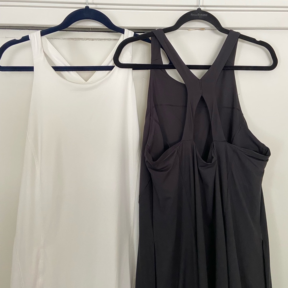 Black and white exercise dresses